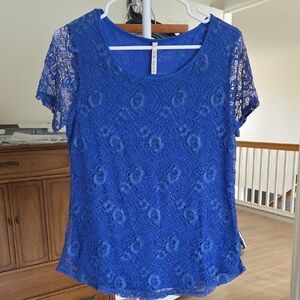 Leo & Nicole Vintage Lace Blouse Size Small